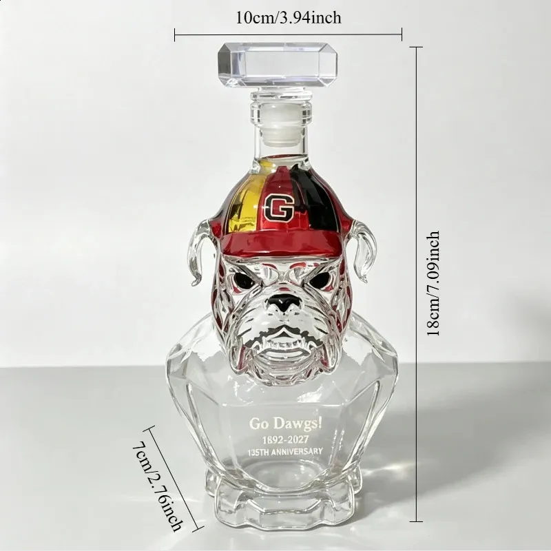 Creative Sculpture Glass Whiskey Decanter Pendulum Liquor Bottle for Home Bar