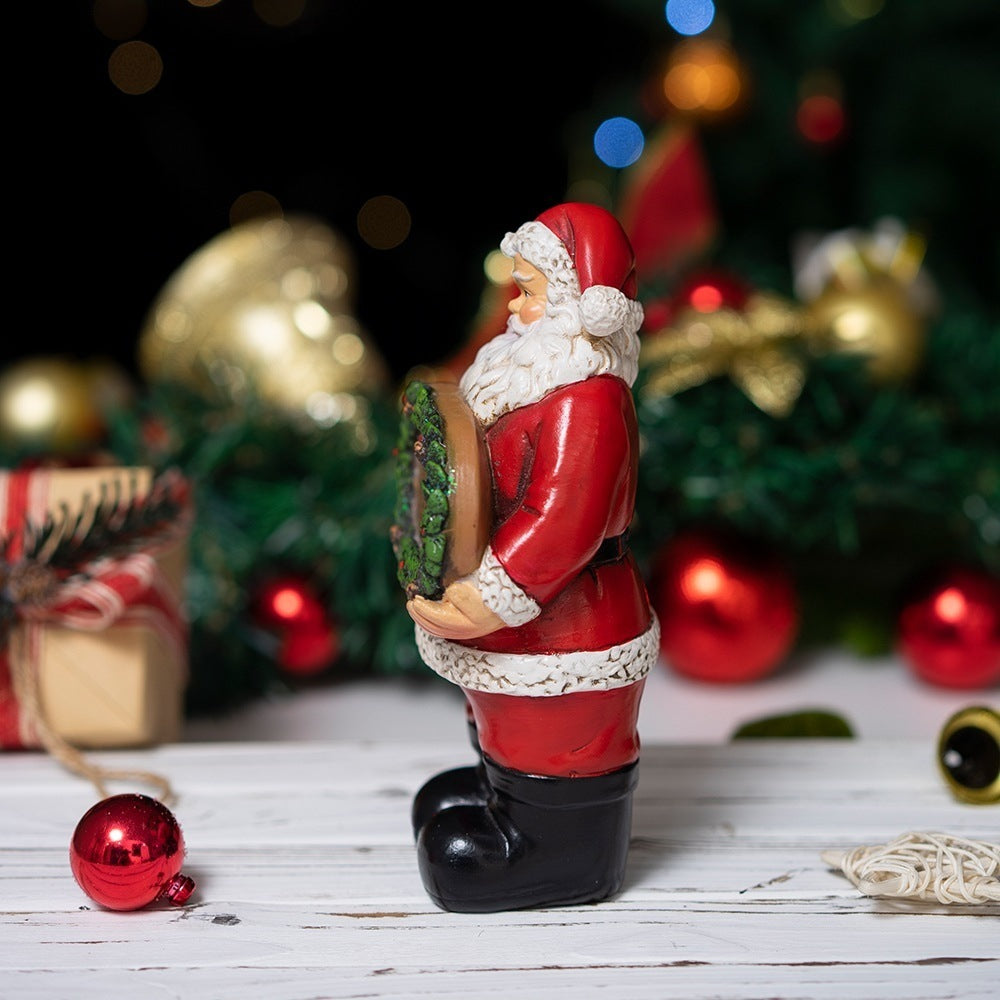 Merry Christmas sign up Santa Claus resin crafts ornament