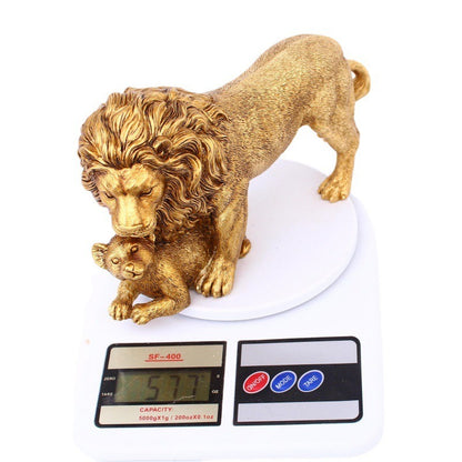 European Lion Resin Crafts Decoration TV Cabinet Restaurant Owner's Office Living Room Decoration