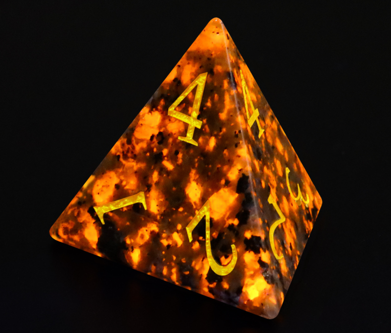 New Dungeons Dragons Board Game 7-Piece Set Dice DND RPG D6 D20 Natural Flame Stone - SkyeDragon Gifts