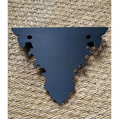 3D Printed Gothic Floating Shelf, Creative Carved Wall Decor, Retro Plant Display Stand for Living Room & Indoor Decor