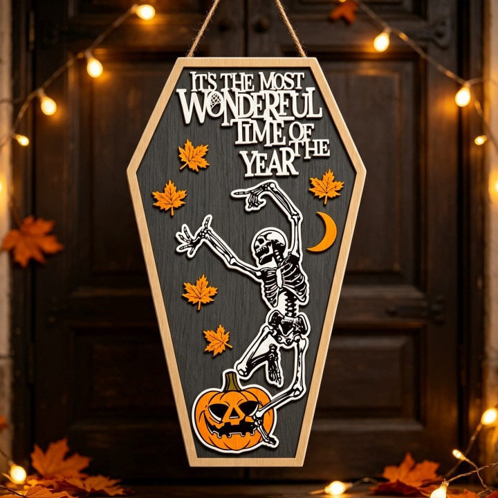 Halloween Skull Haunted House Cute Handmade Decoration Desktop Ghost Wooden Halloween Party Decor