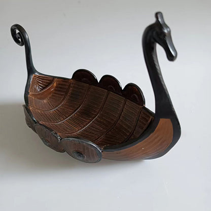 Nordic Retro Viking's Leading Ship Resin Desktop Ornaments Ornaments Crafts