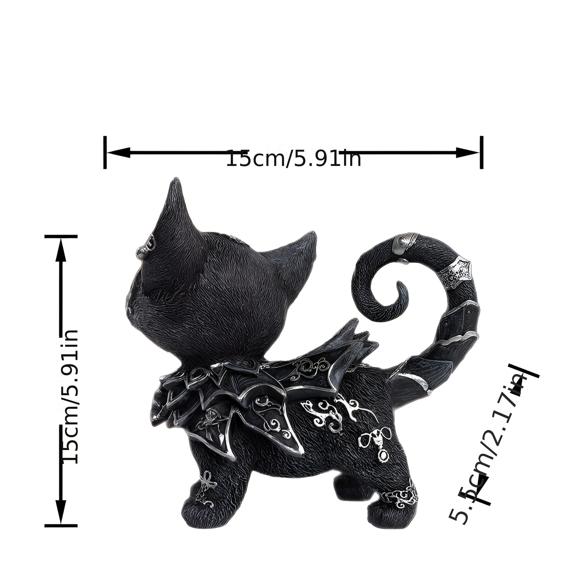Cute Black Cat Figurine - SkyeDragon Gifts
