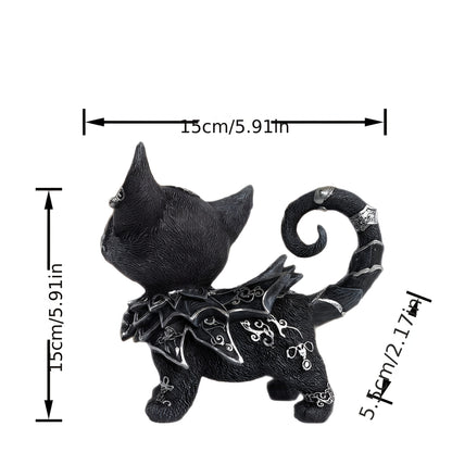 Cute Black Cat Figurine - SkyeDragon Gifts