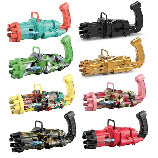 New Magic dolphin Gatling Bubble Gun Automatic Bubble Machine Gun Soap Bubble Blower Outdoor Kids Child Toy for Kids - SkyeDragon Gifts