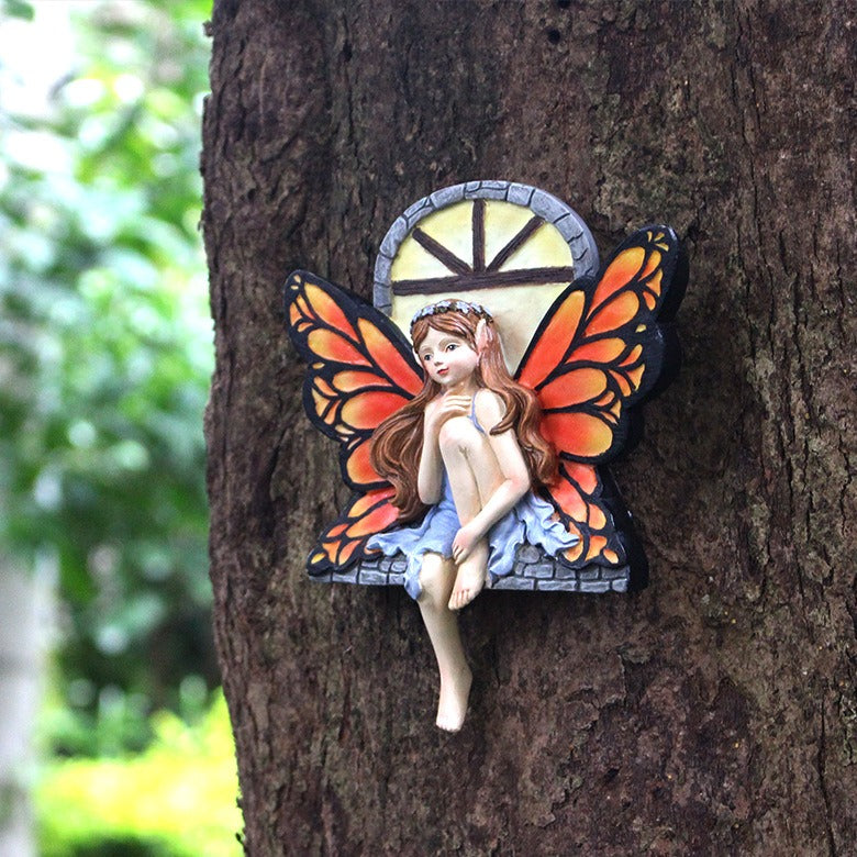 Nightglow Fairy Tree Hanging Creative Resin Courtyard Garden Angel Hanging Decoration Ornament