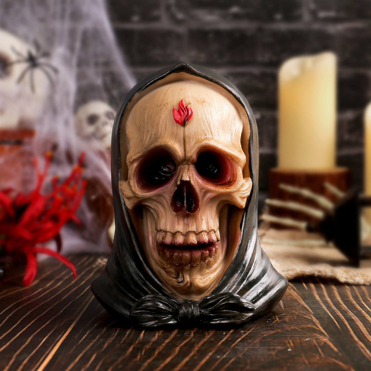 Halloween Skull Ornament Resin Haunted House Decoration For Party Decor