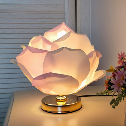 Creative Large Rose Flower Lamp Lotus Lamp for Girl's Bedroom, Romantic Atmosphere Wedding Decoration Bedside Table Lamp - SkyeDragon Gifts