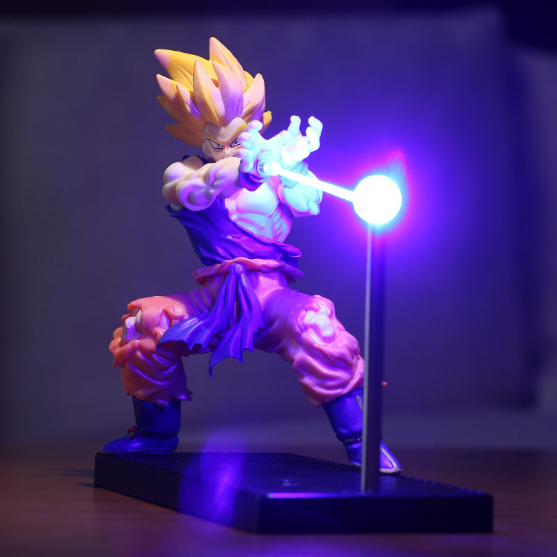 Dragon Ball Kamehameha Goku Energy Blast Night Light, Magnetic Rotating Ambient Lamp