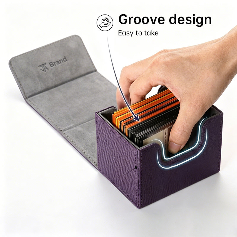 Magnetic Trading Card Storage Box - 100 Card Capacity (Sleeved), Waterproof & Stain Proof Collectors Case - SkyeDragon Gifts