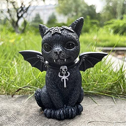 Halloween Witch Black Cat Resin Decoration Figurine Magical Mysterious Atmosphere Design Decorative Ornament - SkyeDragon Gifts