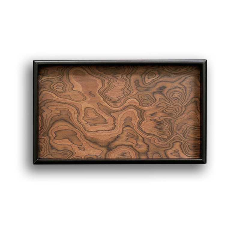 Vintage Volcanic Pattern Hotel Luxury Tea Tray: High-End Living Room Storage & Desktop Organizer - SkyeDragon Gifts