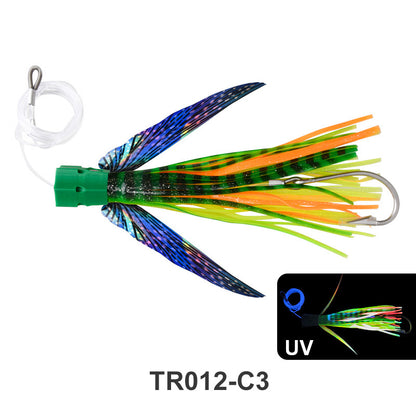 Squid Shape Trolling Lure – 225mm 77g Large Soft Fishing Bait, Deep Sea Boat Trolling Jig for Tuna & Pelagic Species - SkyeDragon Gifts