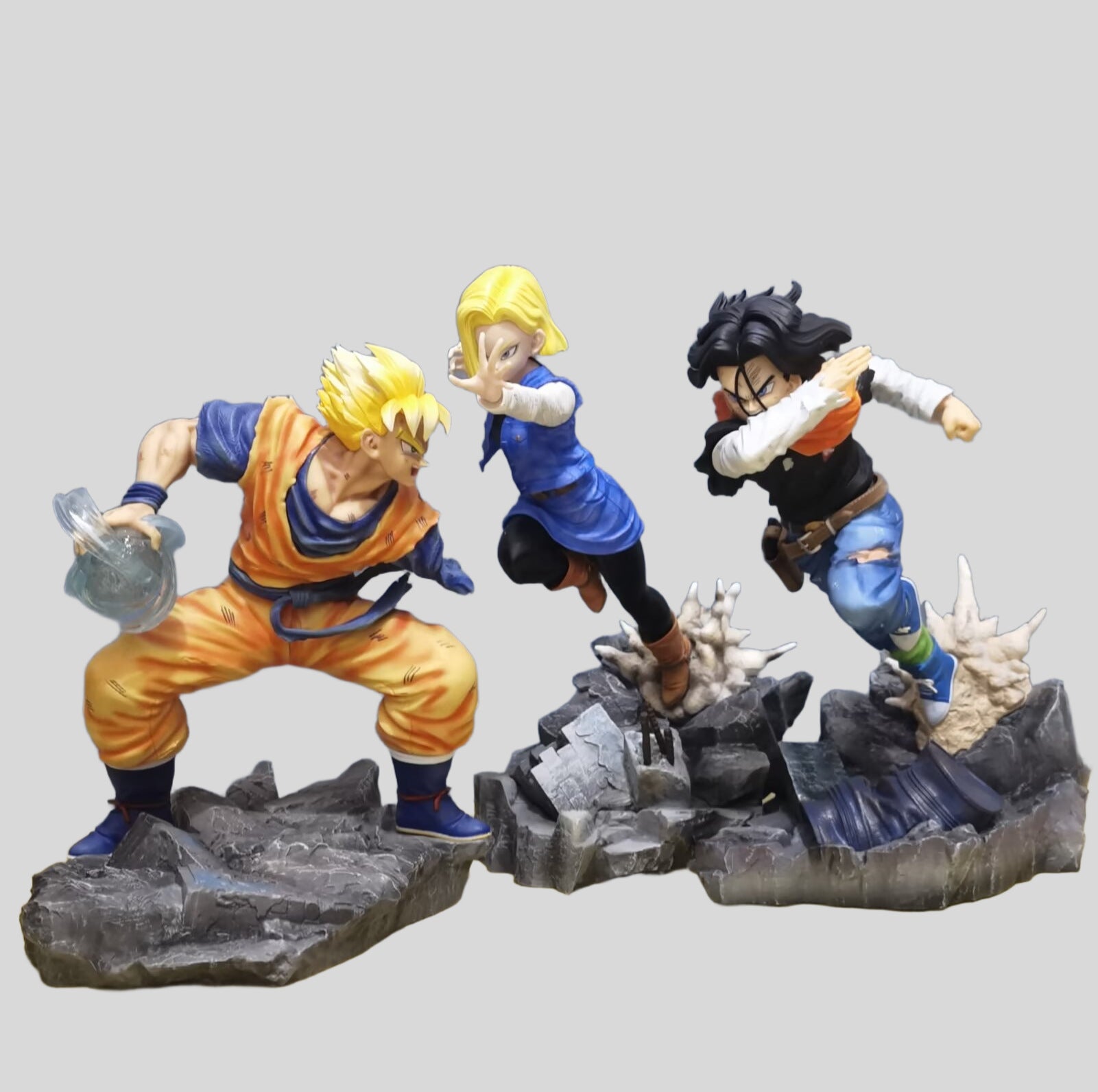 Dragon Ball No. 17 and No. 18 figurine severed arm Wufan future warrior Wufan anime figurine - SkyeDragon Gifts