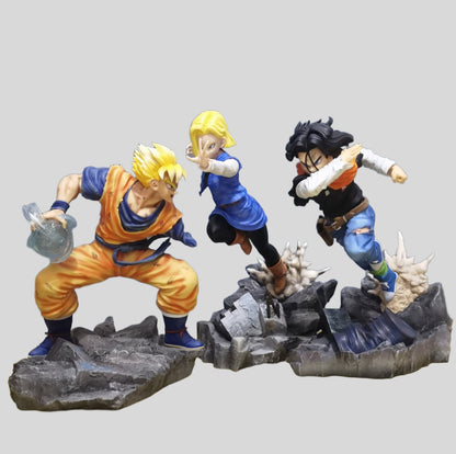 Dragon Ball No. 17 and No. 18 figurine severed arm Wufan future warrior Wufan anime figurine - SkyeDragon Gifts
