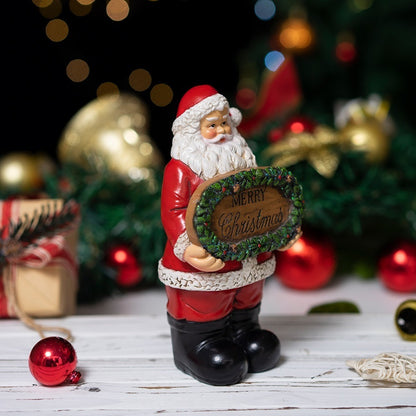 Merry Christmas sign up Santa Claus resin crafts ornament