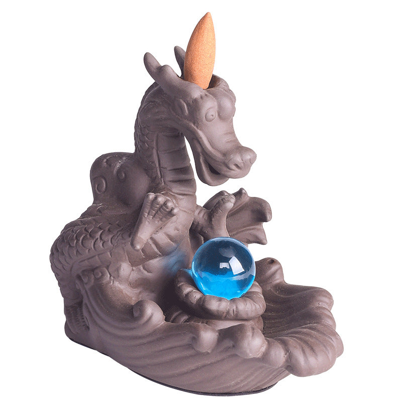 Back Flow Incense Burner Creative Home Decoration Purple Sand Crafts