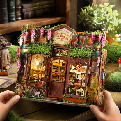DIY wooden fairy-tale Wonderhous: mini bookends, assembleable houses, gifts, home decor
