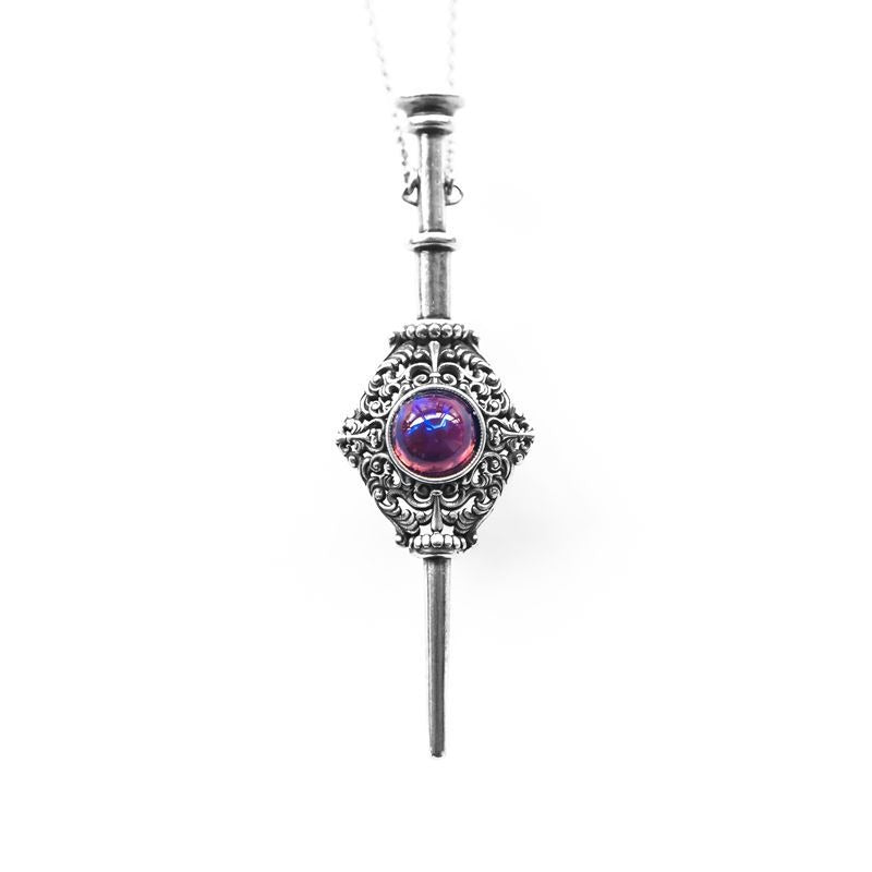 Harry Where The Magical Animals Drip Blood Alliance 925 Sterling Silver Handmade Dragon Breath Stone Necklace Sweater Chain - SkyeDragon Gifts