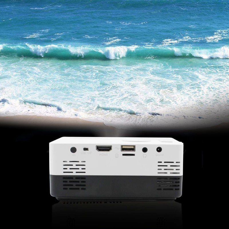 J15 1080P HD Projector Mini LED Projector Handheld Movie Beamer for Video Games Smart Home Theater Media Player US Plug - SkyeDragon Gifts
