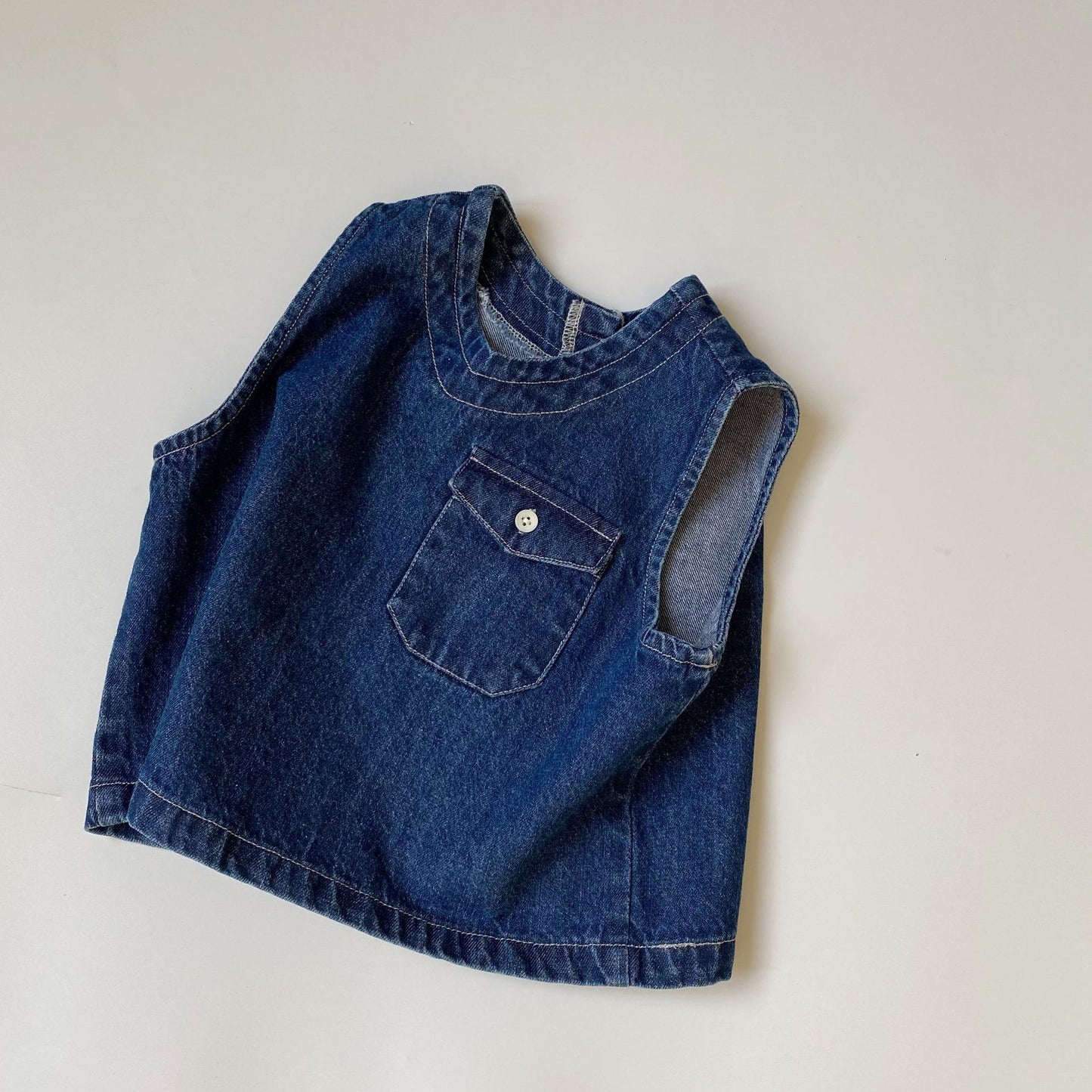 Sleeveless soft denim vest - SkyeDragon Gifts