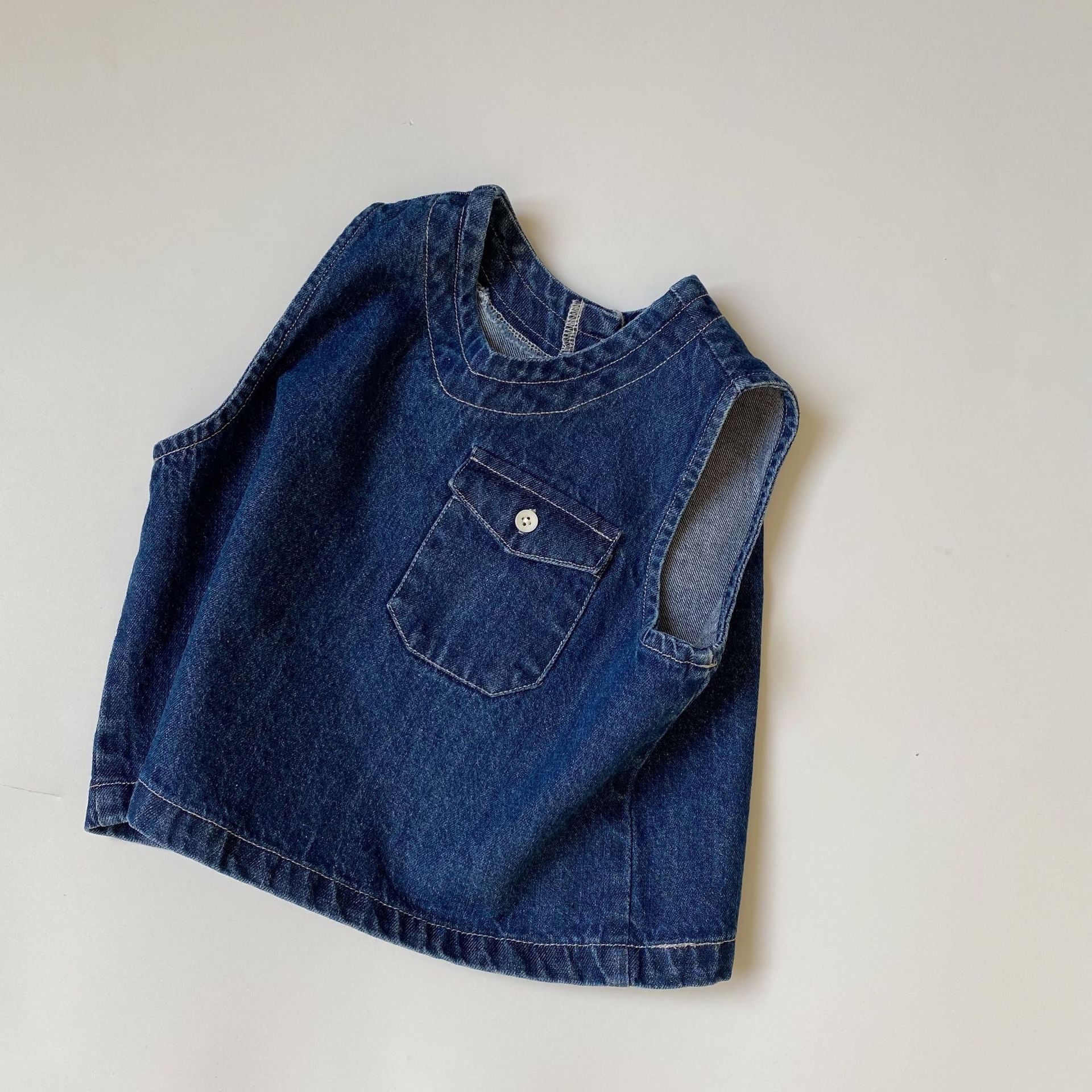 Sleeveless soft denim vest - SkyeDragon Gifts