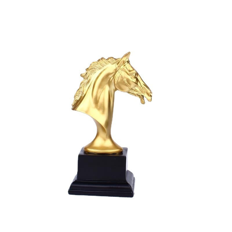 Sports resin crafts, horse head trophies, gifts, office decorations, personalized hallway items