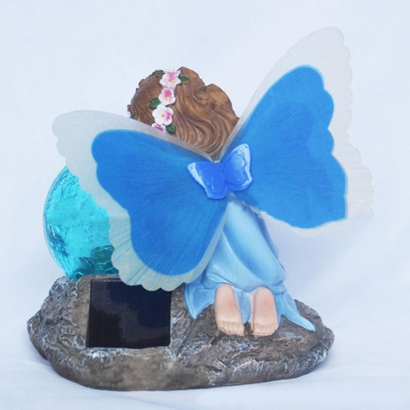 Solar Fairy Lamp Angel Resin Lamp Outdoor
