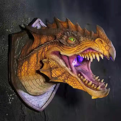 Dinosaur Head Wall Pendant LED Luminous Sprayable Dragon Legend Home Small Humidifier Scene Decoration Props - SkyeDragon Gifts