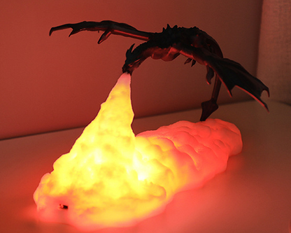 3D Printed Fire-breathing Dragon Lamp home Creative Night Light New Strange Lamp LED Charging Night Light Birthday Gift - SkyeDragon Gifts