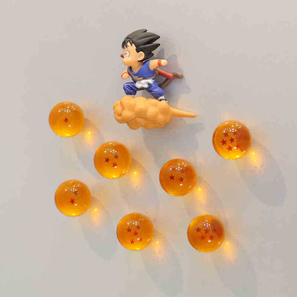 Dragon Ball Fridge Magnet Creative Transparent Sphere Strong Magnetic Note Sticker