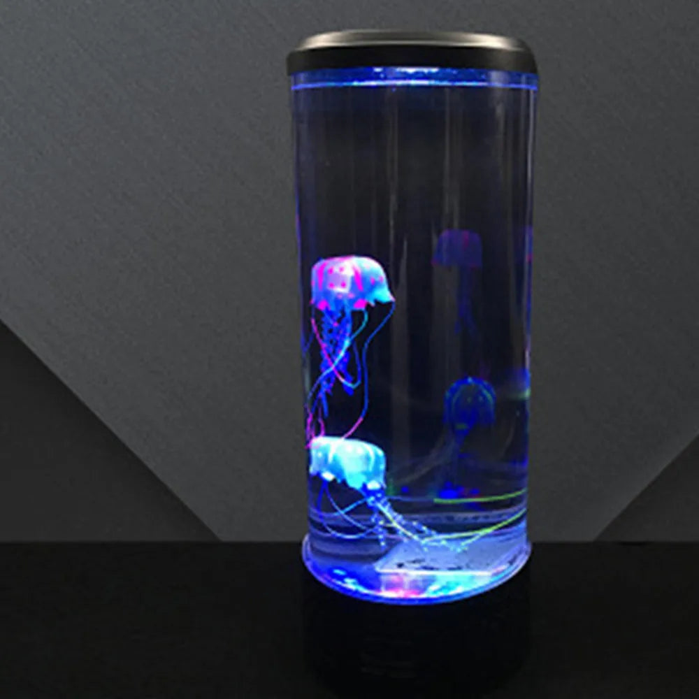 USB Power Jellyfish Mood Desk Bedside Lamp Fantasy Aquarium Hypnotic Color Changing Kids LED Night Light Home Decor - SkyeDragon Gifts