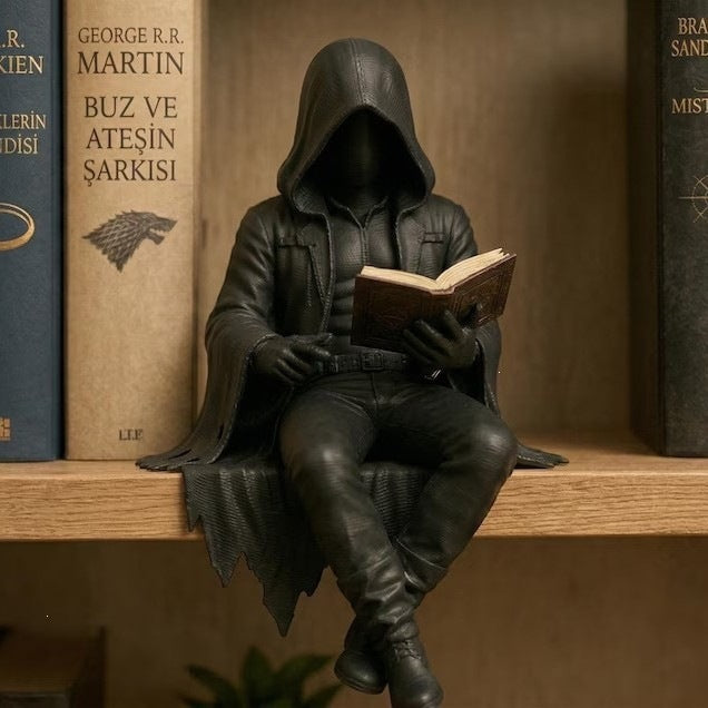 Reading Scholar Resin Figurine