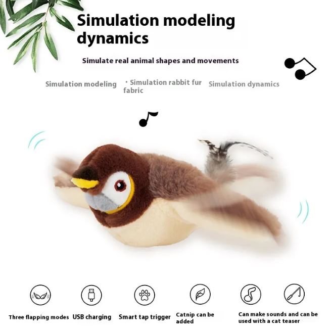 Flapping Bird Cat  Toy - SkyeDragon Gifts
