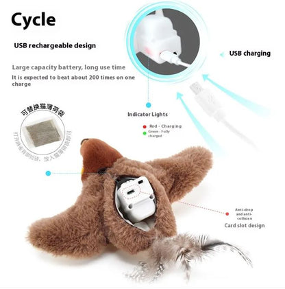 Flapping Bird Cat  Toy - SkyeDragon Gifts