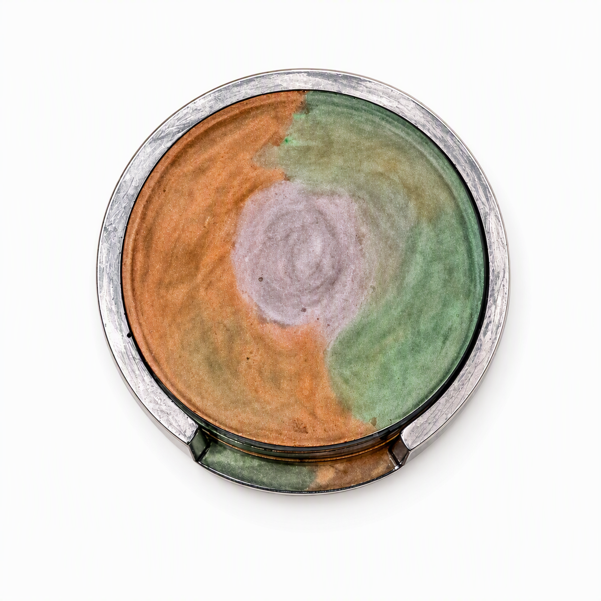 Handmade Round Resin Coaster Set with Holder, 5 Coasters