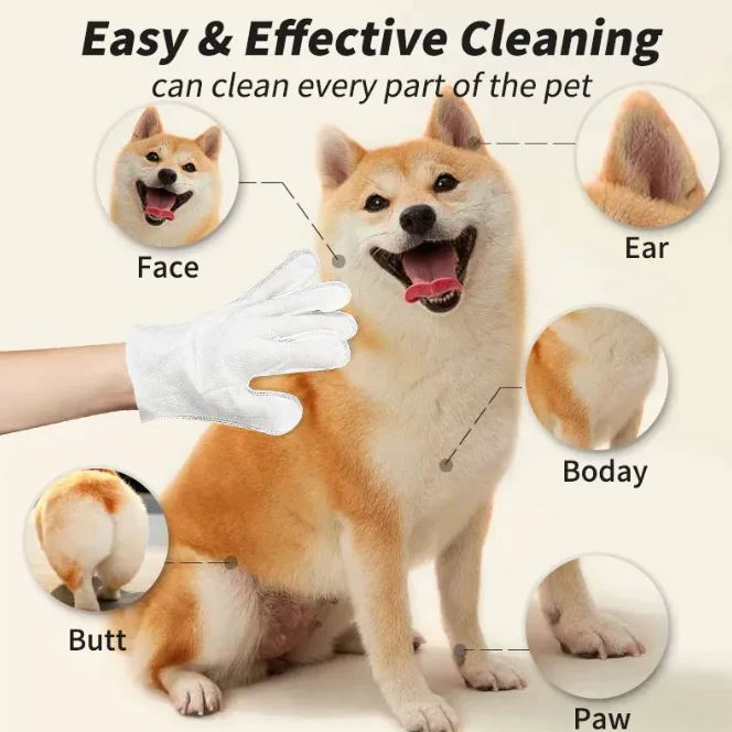 Pet Cleaning Gloves & Wipes - SkyeDragon Gifts