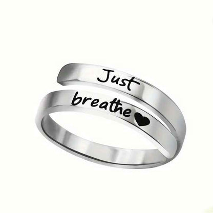 Silver Spiral Heart Ring