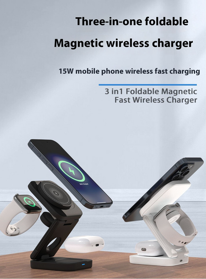 3 IN 1 FOLDABLE WIRELESS CHARGER - SkyeDragon Gifts