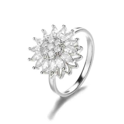 Sunflower Rotation Ring for Anxiety Relief