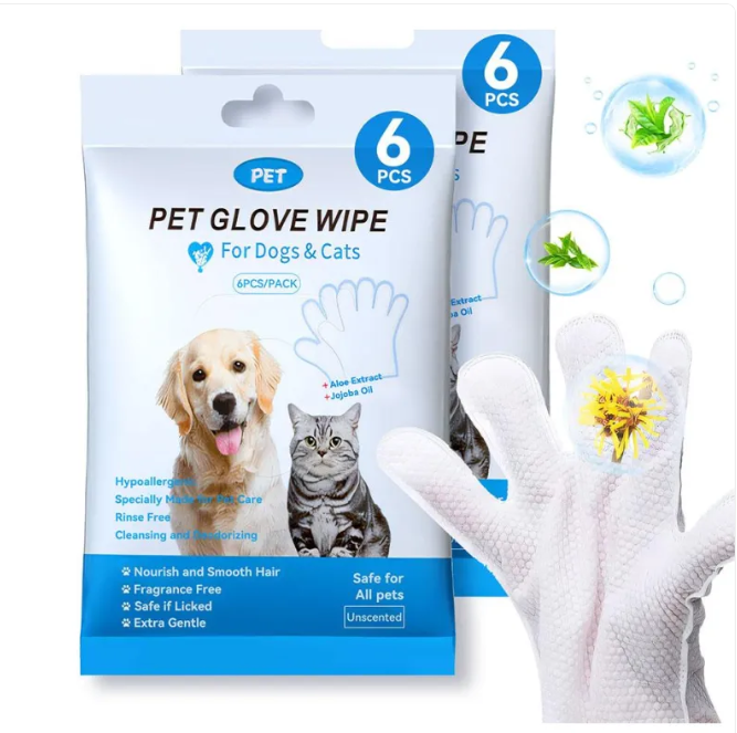 Pet Cleaning Gloves & Wipes - SkyeDragon Gifts