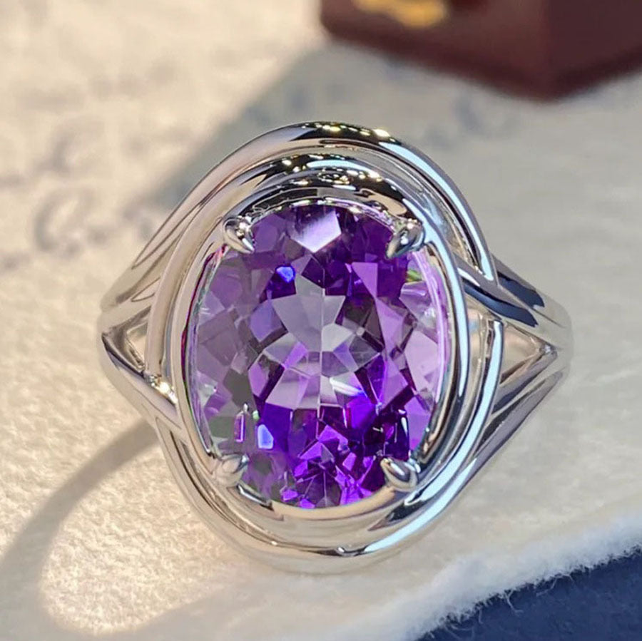 Amethyst Fashion Ring for Women - SkyeDragon Gifts